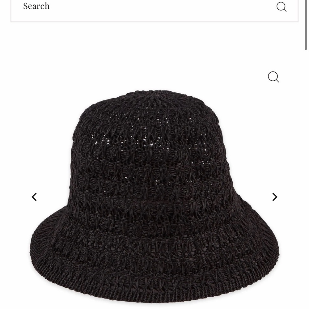 NWT: Elegant Black Crochet Bucket Hat Hadley wren